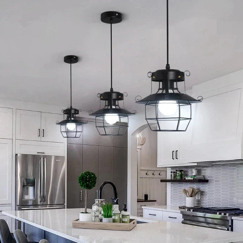 RetroCage - Industriële Hangende Plafondlamp voor Stoere Verlichting