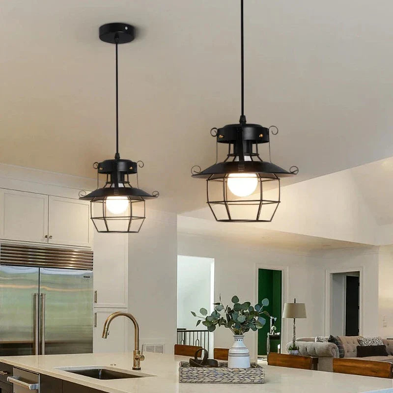 RetroCage - Industriële Hangende Plafondlamp voor Stoere Verlichting