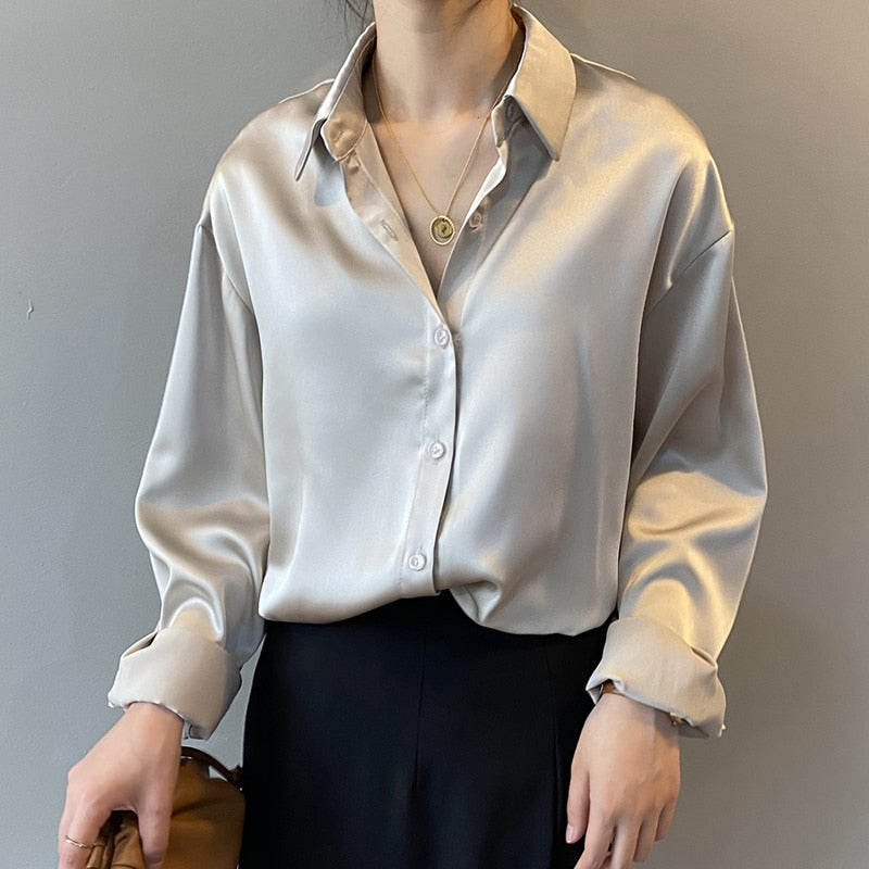 Vintage Stijl Zijdeblouse – Elegante Damesblouse