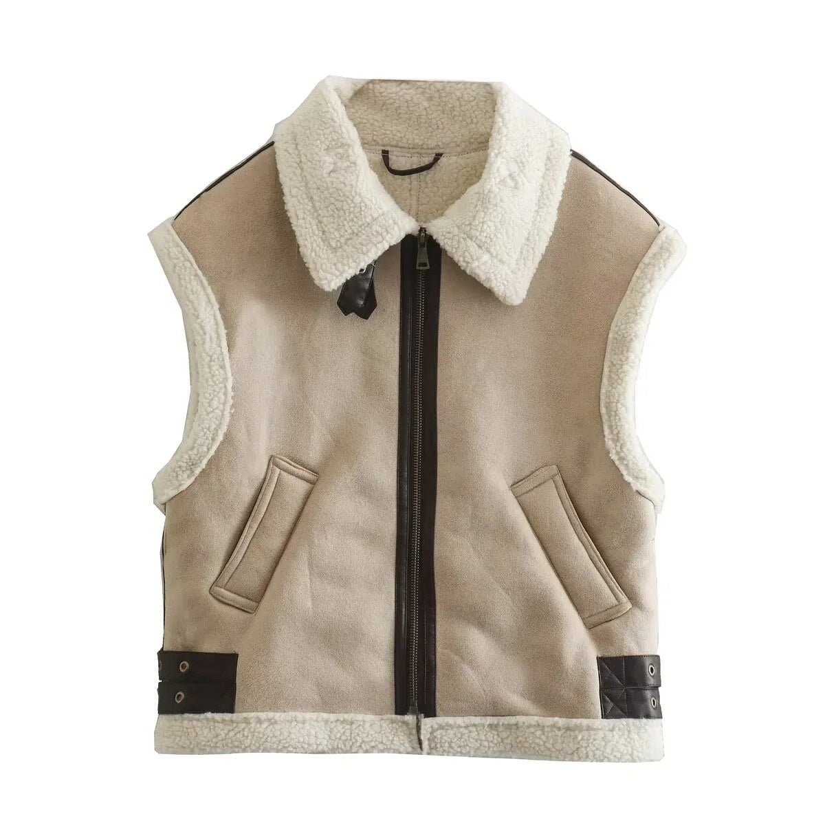 Agneta Gilet | Vintage Dames Gilet met Zakken en Mouwloos Design