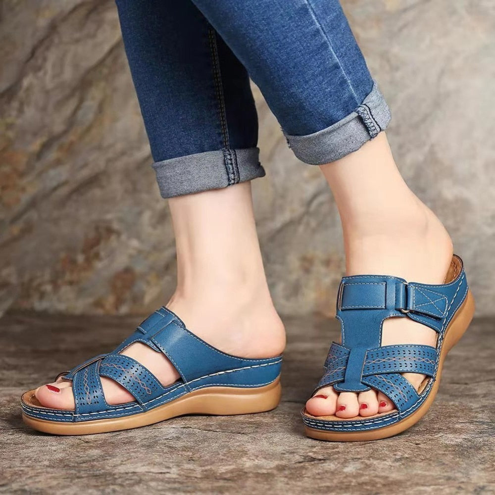 Elise – Brede Wedge Sandalen | Comfortabele en Stijlvolle Zomersandalen voor Dames