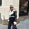 Leren Winterjas met Zachte Pluche Voering voor Dames - Trendy Wintermode 2023