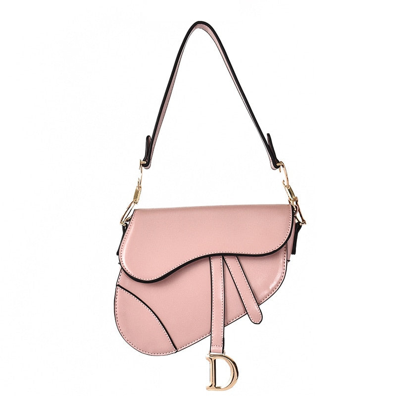 EmiliaStyle Dames Schoudertas – Exclusieve PU-Lederen Satteltas met Brede Riem en Luxe Uiterlijk