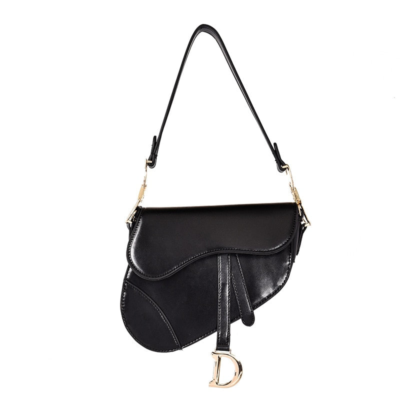 EmiliaStyle Dames Schoudertas – Exclusieve PU-Lederen Satteltas met Brede Riem en Luxe Uiterlijk