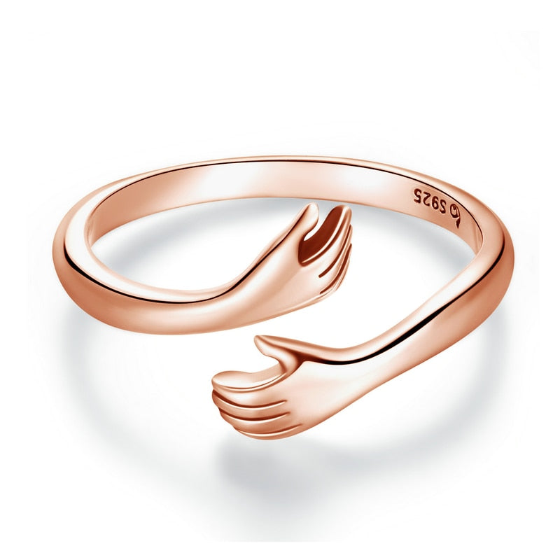 Lina's Zachte Omhelzingsring - Dames 925 Sterlingsilver Verstelbare Ring voor Feestelijke Sieraden