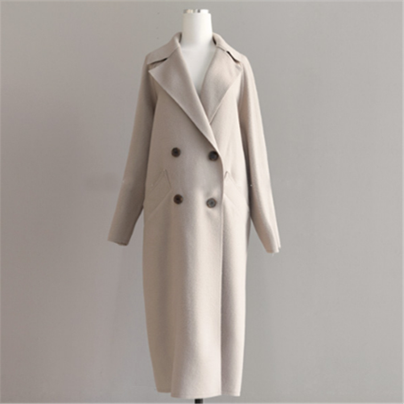 Amara - Lange Wolmantel voor Dames met Elegante Stijl en Warmte