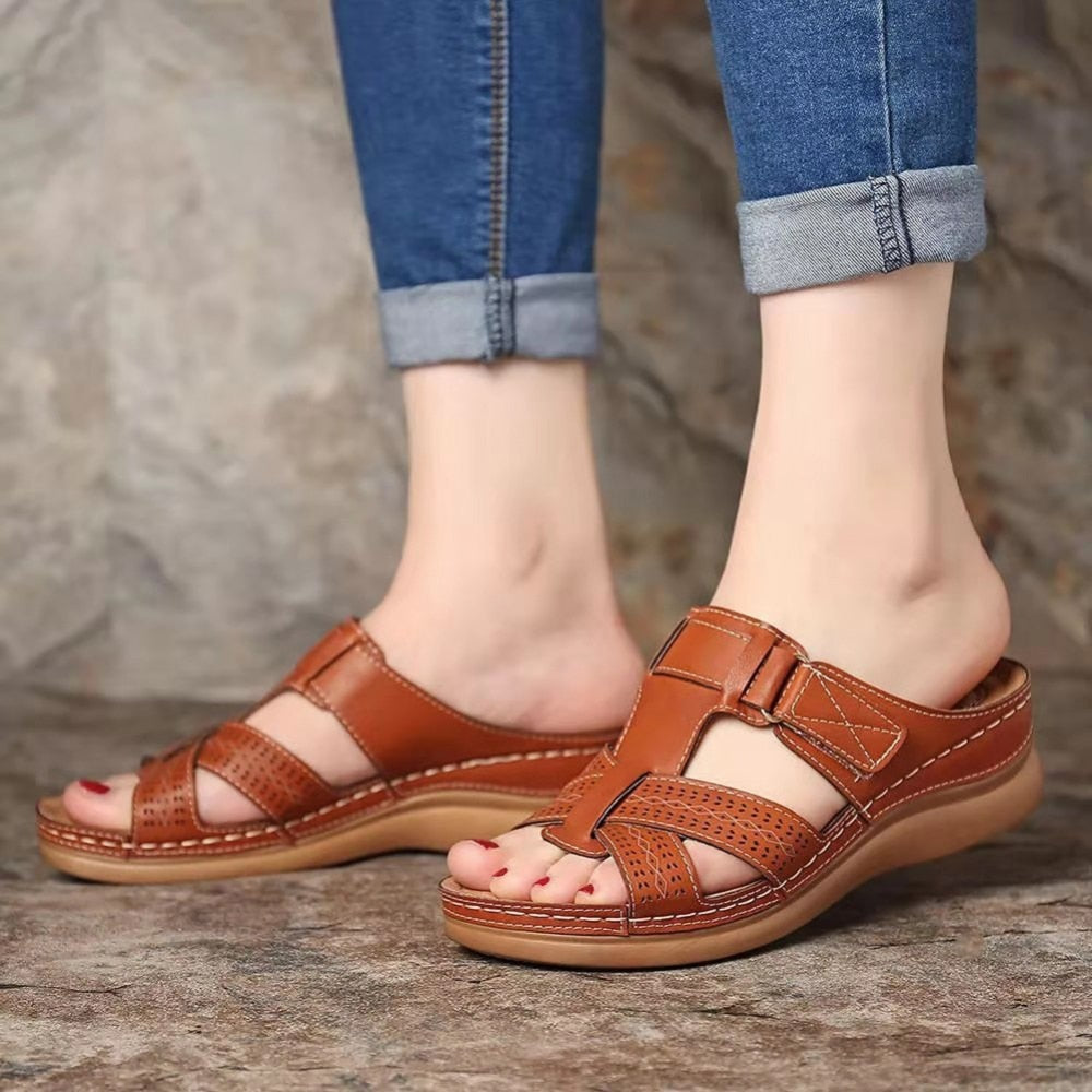 Elise – Brede Wedge Sandalen | Comfortabele en Stijlvolle Zomersandalen voor Dames