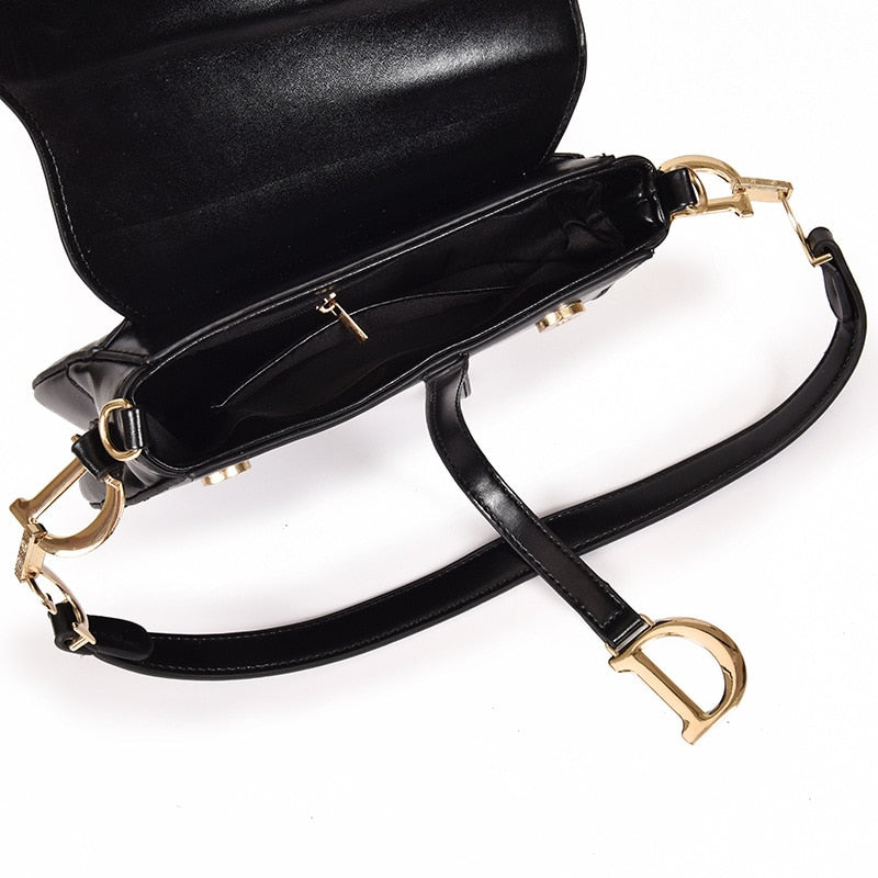 EmiliaStyle Dames Schoudertas – Exclusieve PU-Lederen Satteltas met Brede Riem en Luxe Uiterlijk