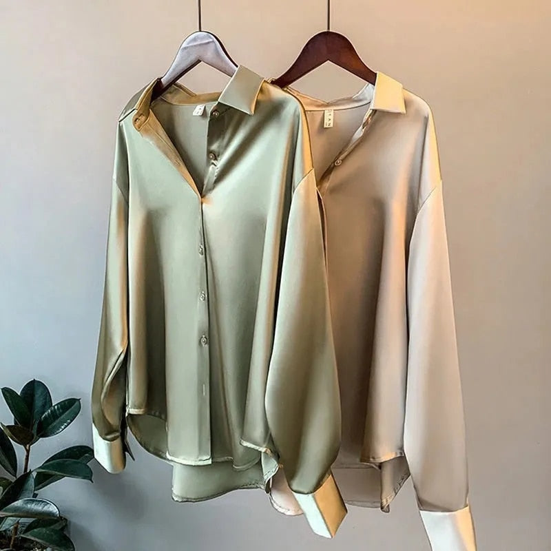 Vintage Stijl Zijdeblouse – Elegante Damesblouse