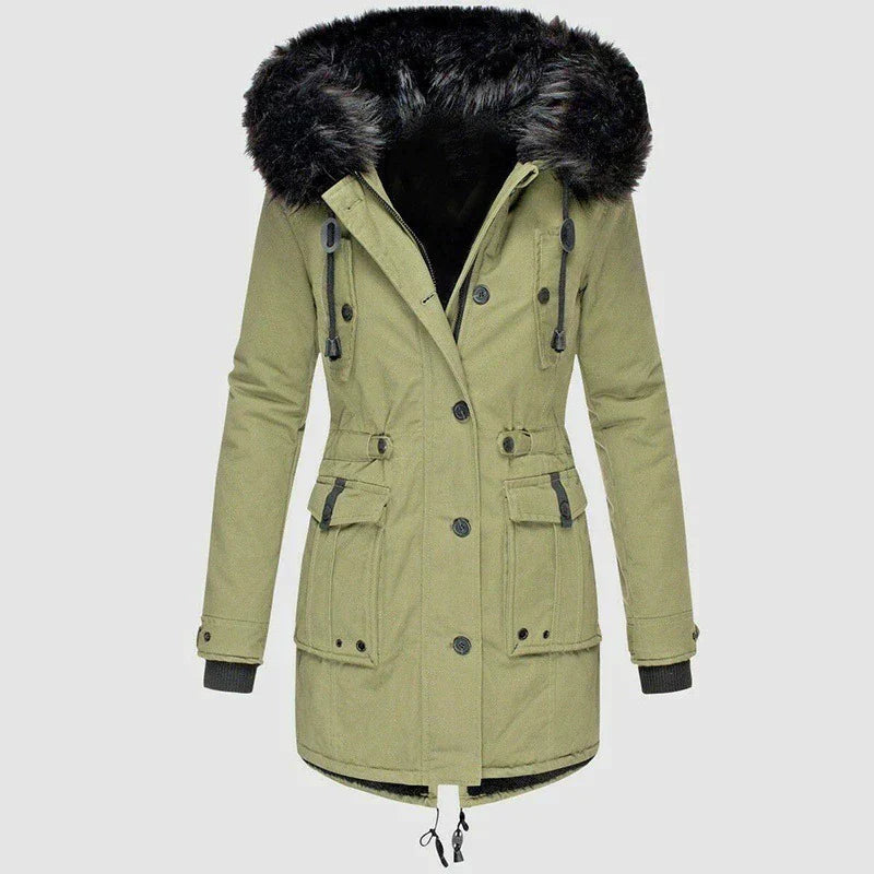 Mila – Winterjas met Warme Bontkraag voor Dames