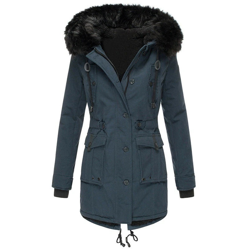 Mila – Winterjas met Warme Bontkraag voor Dames