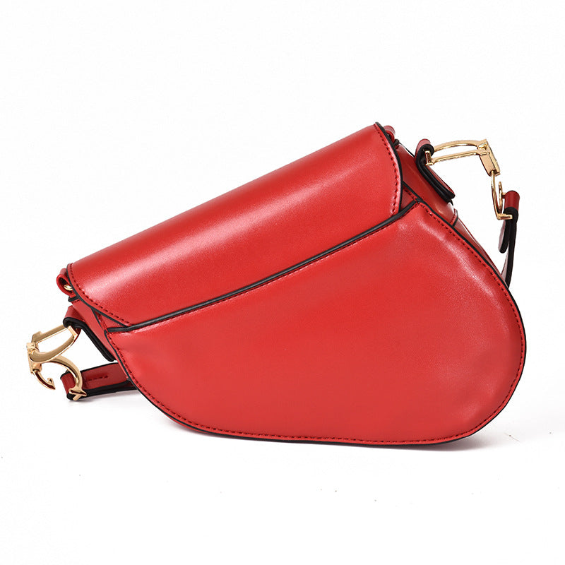 EmiliaStyle Dames Schoudertas – Exclusieve PU-Lederen Satteltas met Brede Riem en Luxe Uiterlijk