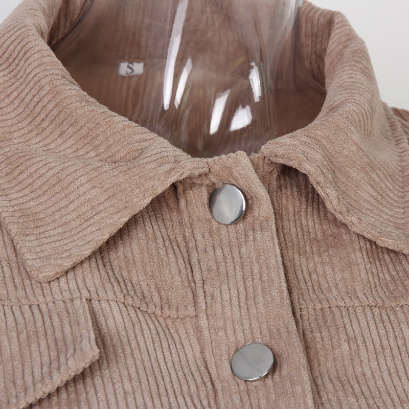 Kira - Corduroy Crop Jack voor Dames Herfstmode 2023
