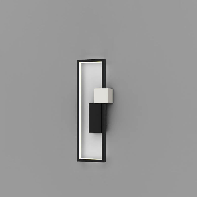 SilQube - Creatieve minimalistische LED-wandlamp met vierkant frame van ijzer en siliconen | Modern design voor sfeervolle verlichting