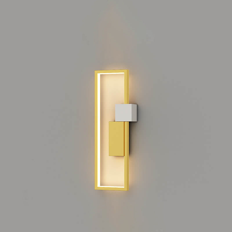 SilQube - Creatieve minimalistische LED-wandlamp met vierkant frame van ijzer en siliconen | Modern design voor sfeervolle verlichting