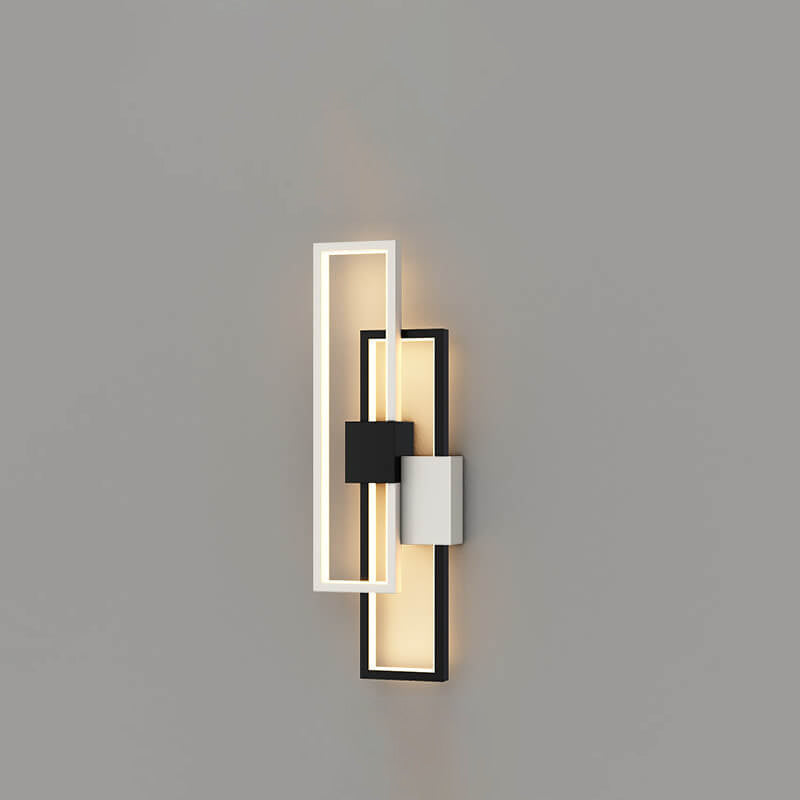 SilQube - Creatieve minimalistische LED-wandlamp met vierkant frame van ijzer en siliconen | Modern design voor sfeervolle verlichting