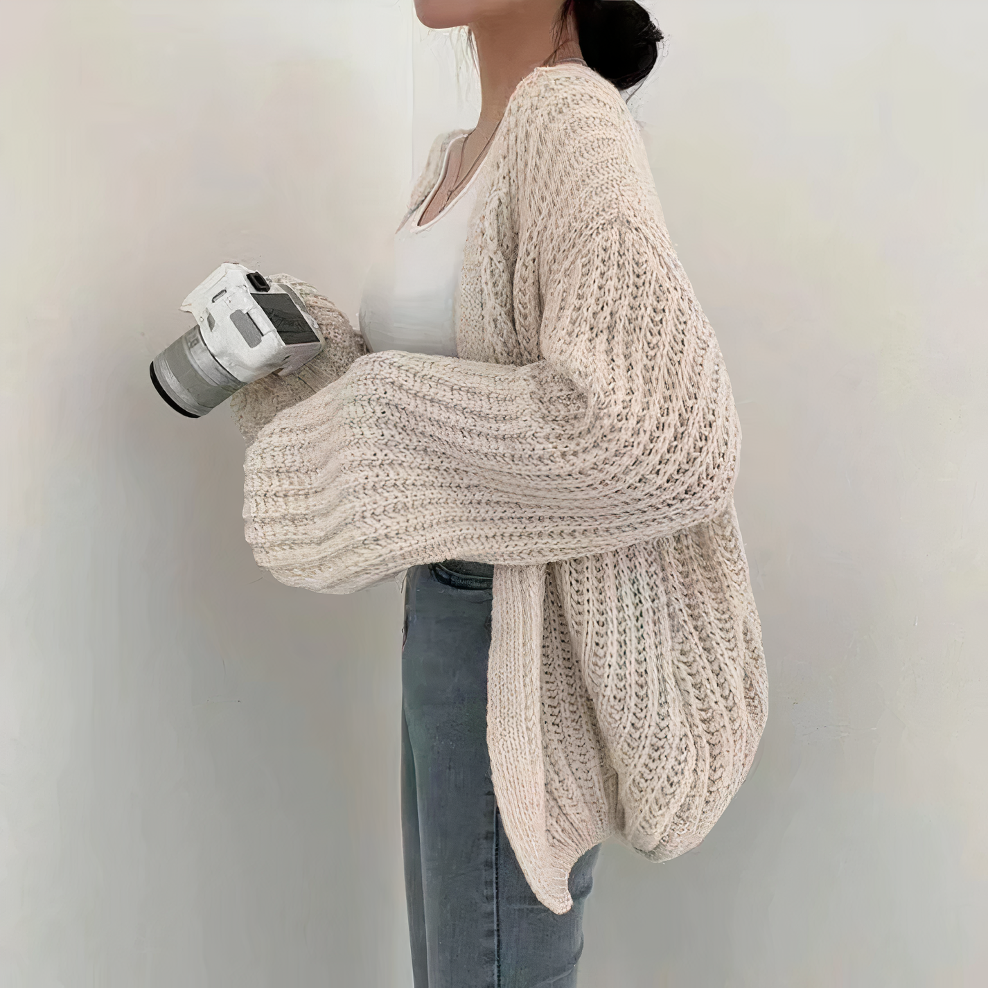 LianaRetro - Gebreid Damesvest in Vintage Stijl – Tijdloos en Eleg