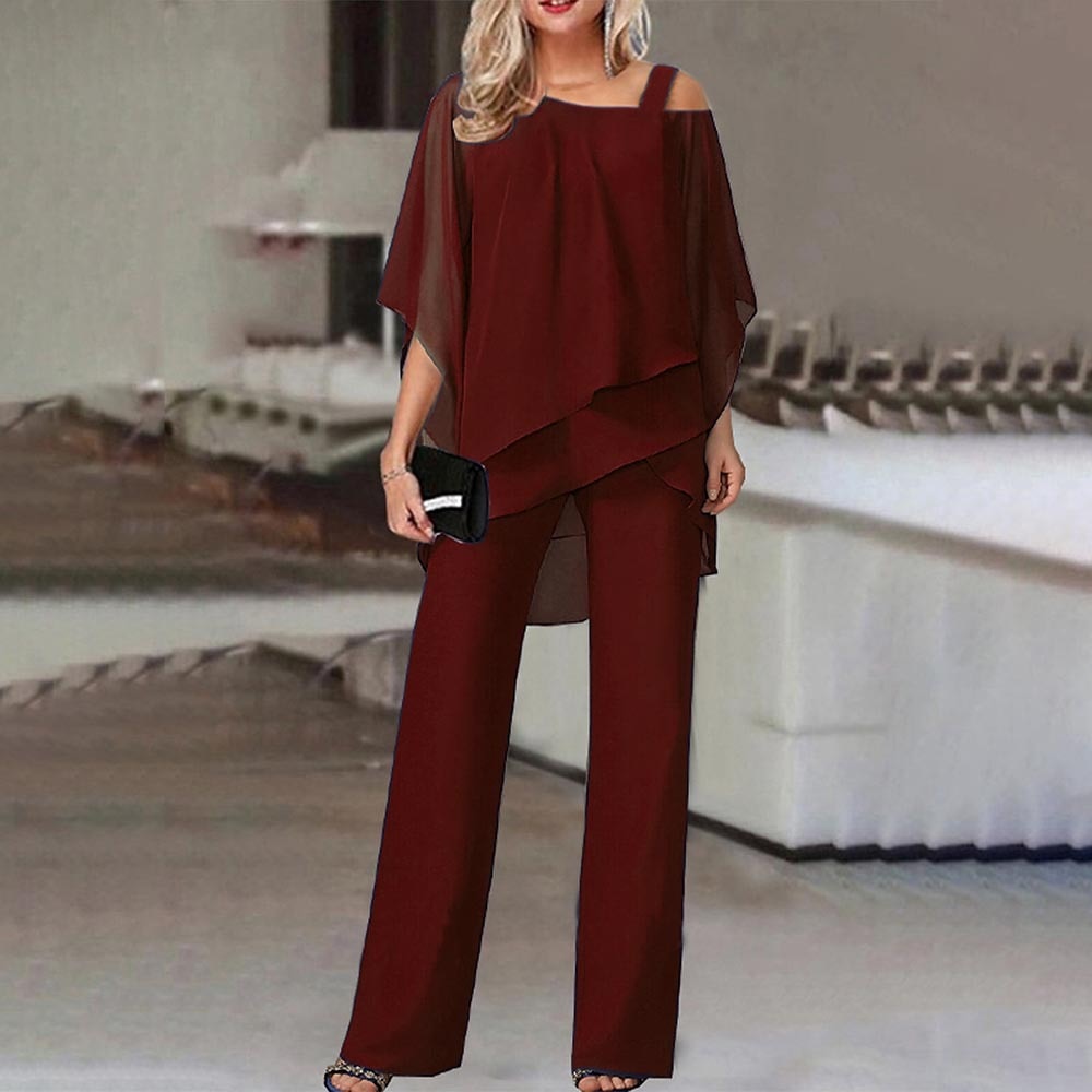 Elegante Jumpsuit voor Dames | Tweedelige Set met Cold Shoulder Design