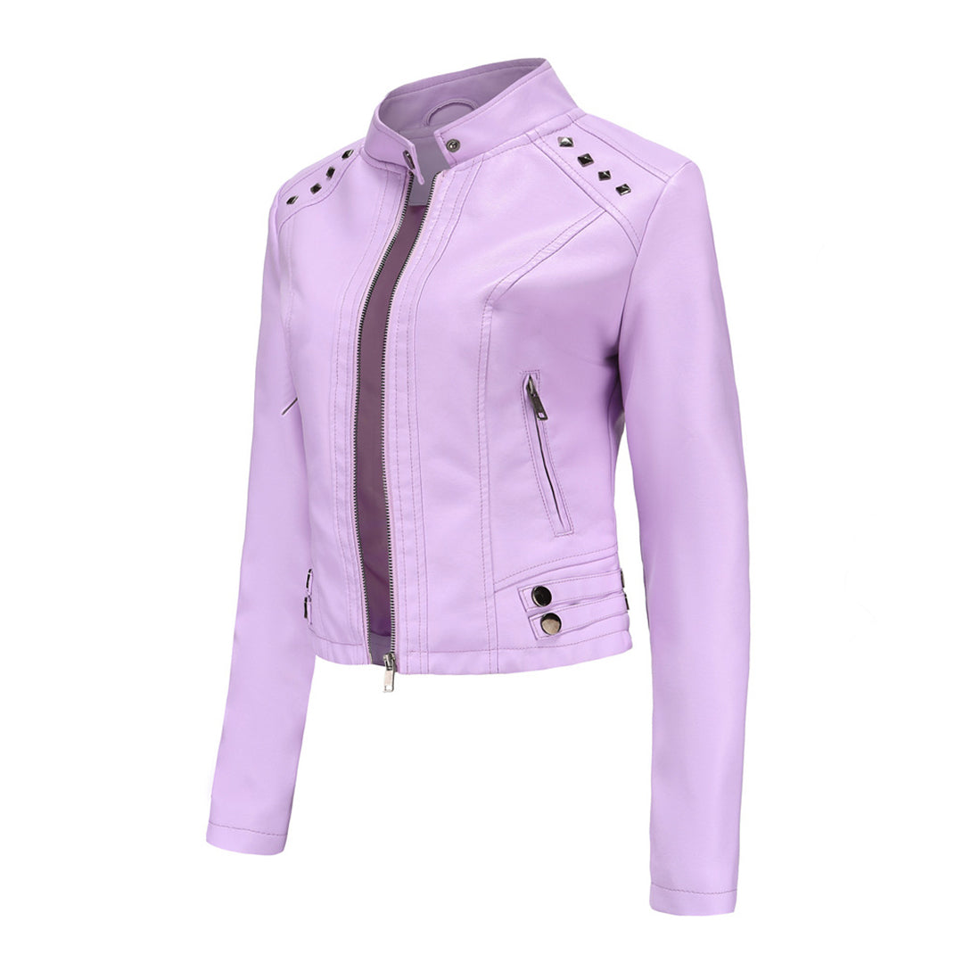 Julisa - Elegante Leren Jas met Unieke Details voor Dames
