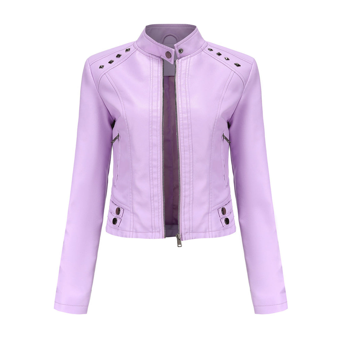 Julisa - Elegante Leren Jas met Unieke Details voor Dames