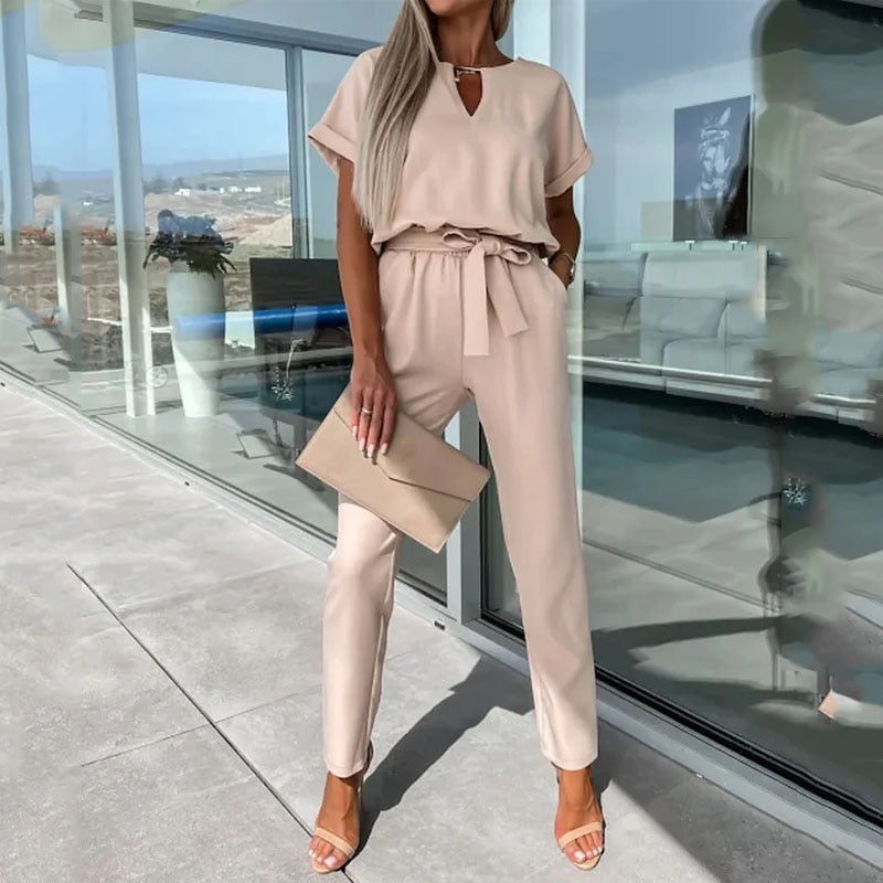 Isla - Korte Mouw Jumpsuit | Comfortabele en Trendy Look