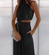 GloriaSilk - Zijden Mouwloze Set voor Dames | Luxe en Comfortabele Tweedelige Outfit