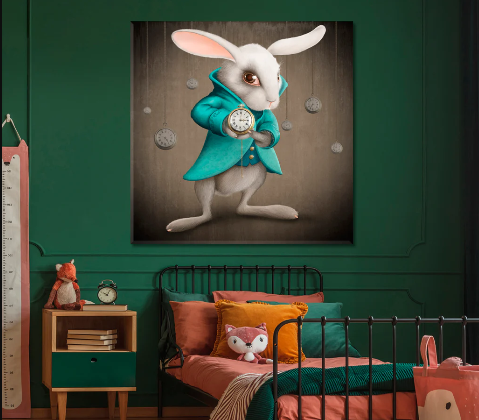 BunnyTime - Schattige Wandklok met Konijn Design voor Kinderen