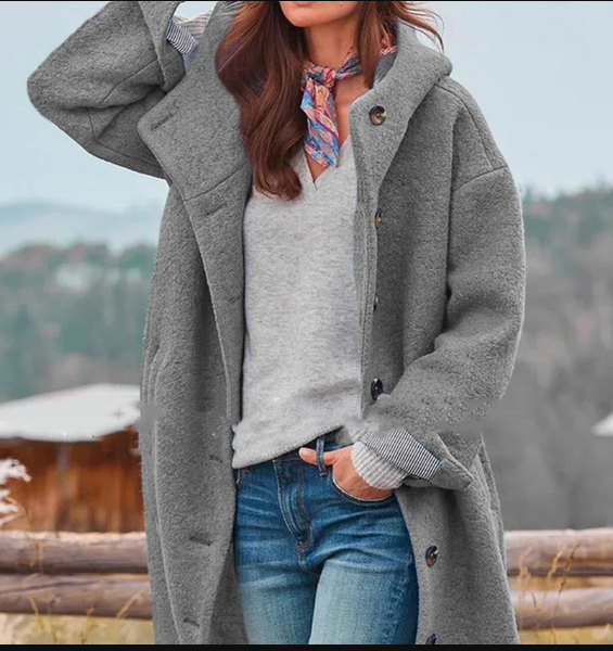 Isabelle – Casual Lange Mantel voor Dames | Stijlvol en Comfortabel