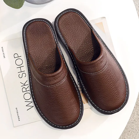 BennoStyle - Orthopedische Lederen Pantoffels voor Heren – Comfort en Steun