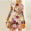Wilma - Geborduurd Mini Jurk met Bloemenprint