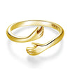 Lina's Zachte Omhelzingsring - Dames 925 Sterlingsilver Verstelbare Ring voor Feestelijke Sieraden
