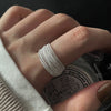 Elise's Elegante Bochtenring - Dames 925 Sterlingsilver Verstelbare Vintage-Ring voor Bijzondere Gelegenheden