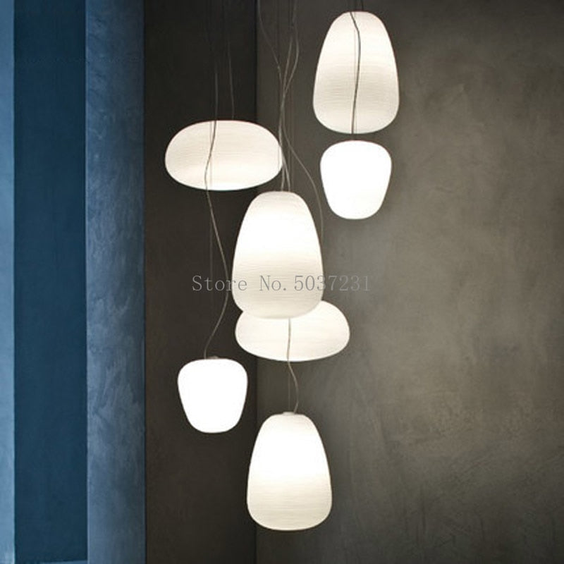 LumiGlass - Moderne Melkwitte Glazen Hanglamp voor Strakke Verlichting