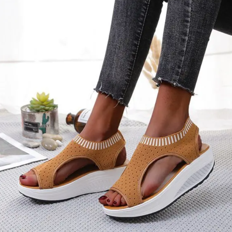 Sophie – Rode Comfort Sandalen | Stijlvolle en Comfortabele Zomersandalen voor Dames