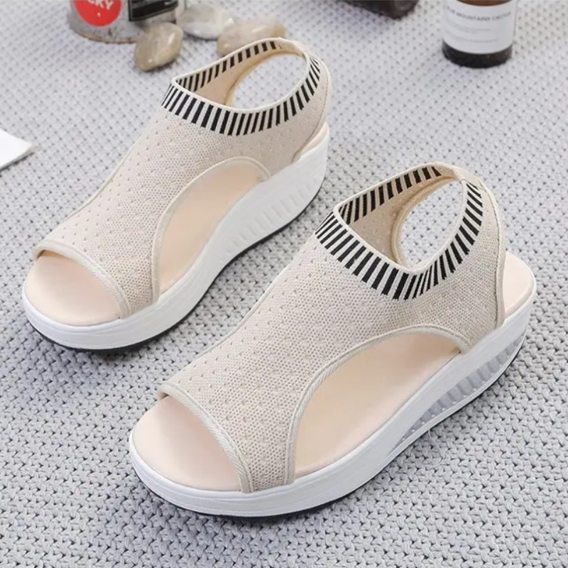 Sophie – Rode Comfort Sandalen | Stijlvolle en Comfortabele Zomersandalen voor Dames