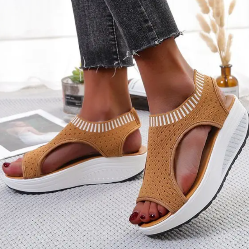 Sophie – Rode Comfort Sandalen | Stijlvolle en Comfortabele Zomersandalen voor Dames