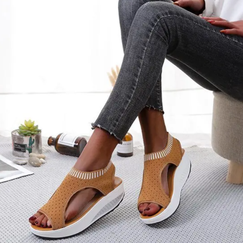 Sophie – Rode Comfort Sandalen | Stijlvolle en Comfortabele Zomersandalen voor Dames