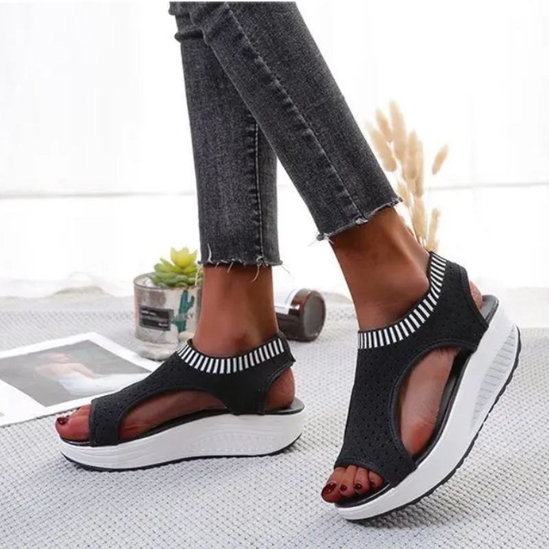 Sophie – Rode Comfort Sandalen | Stijlvolle en Comfortabele Zomersandalen voor Dames