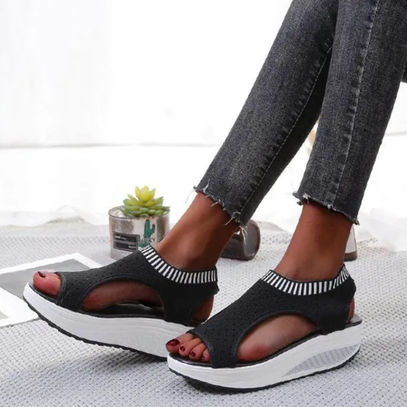 Sophie – Rode Comfort Sandalen | Stijlvolle en Comfortabele Zomersandalen voor Dames