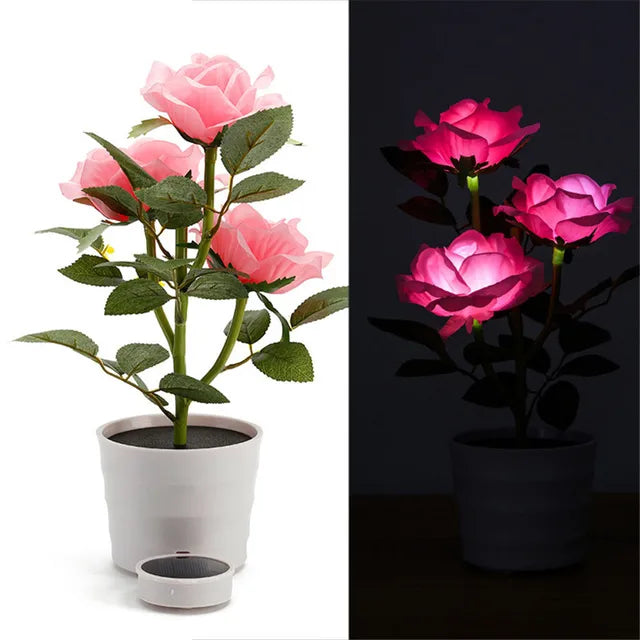 FloraGlow - Solar Rozenlantaarn voor Tuinverlichting