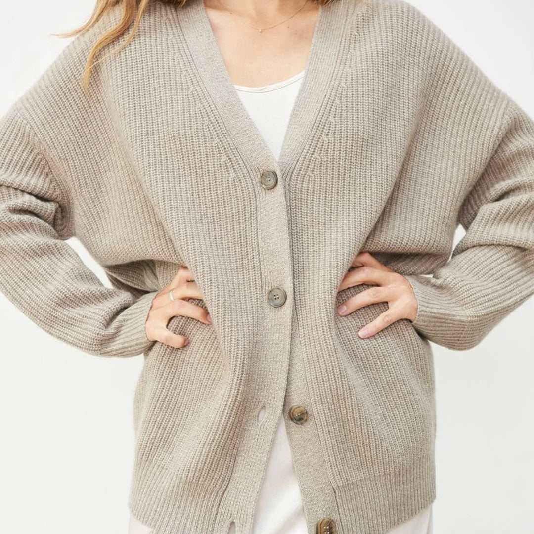 Lia - Oversized Kasjmier Cardigan voor Dames met Luxueus Comfort