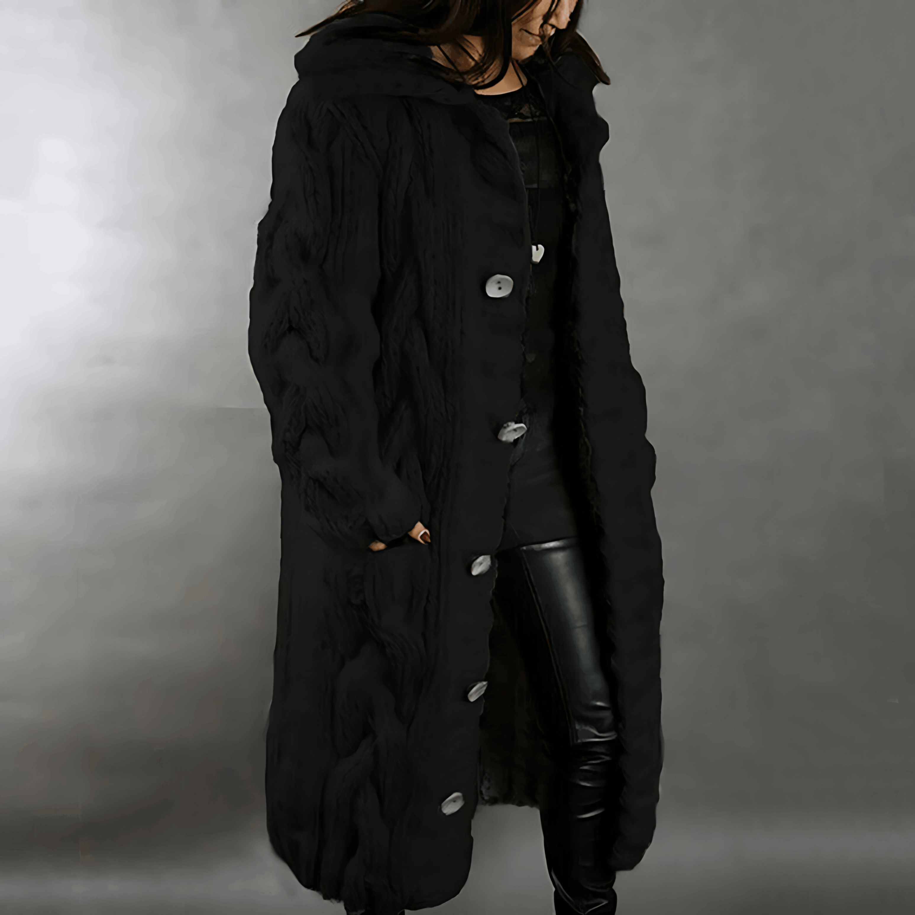 Lindalen - Extra Lange Gebreide Jas in Oversized Pasvorm voor Ultieme Warmte