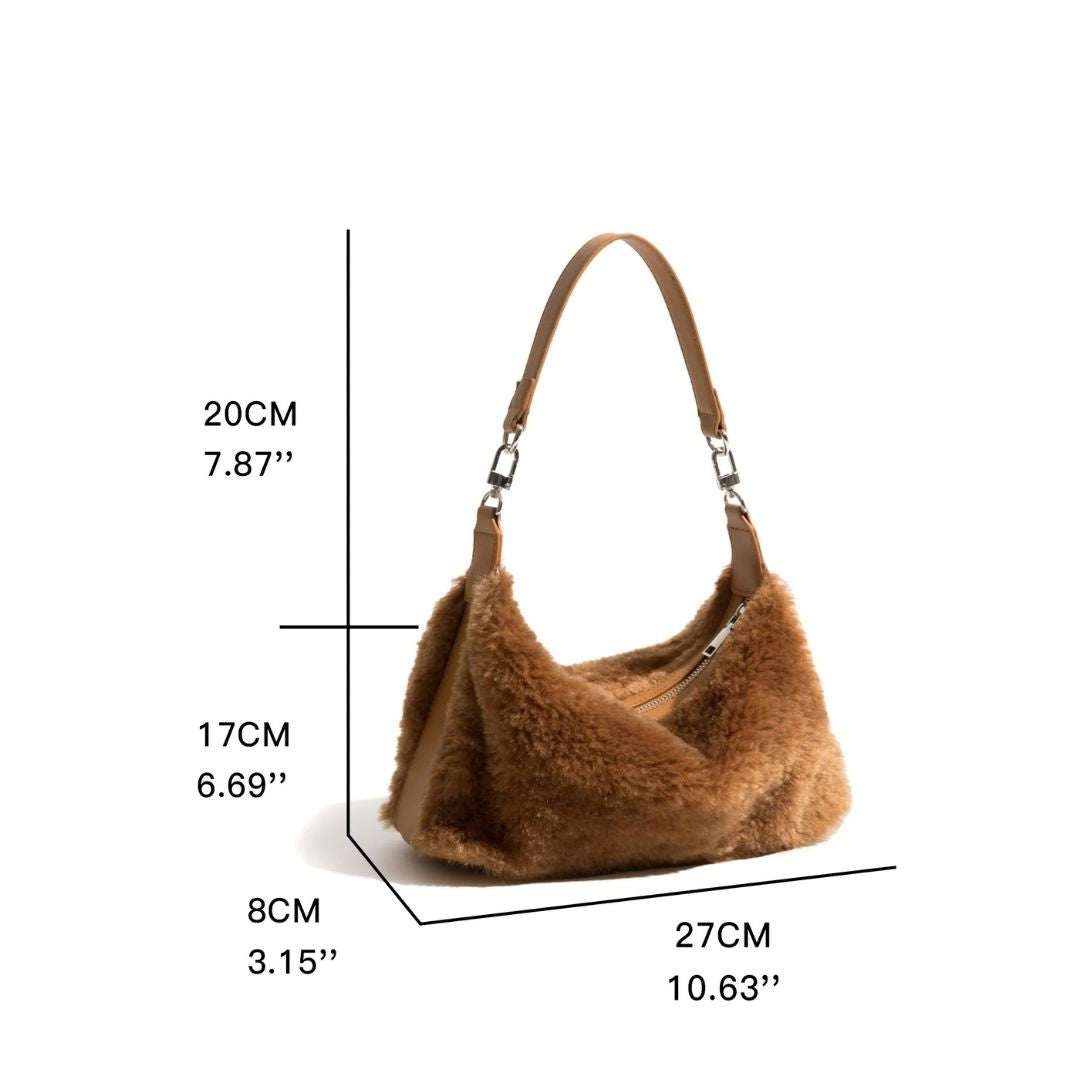 Serina Schultasche aus Kunstpelz