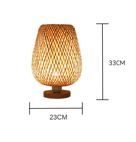 EcoBambooCraft - Vintage Bamboe Handgemaakte Lampen voor Stijlvol Interieur