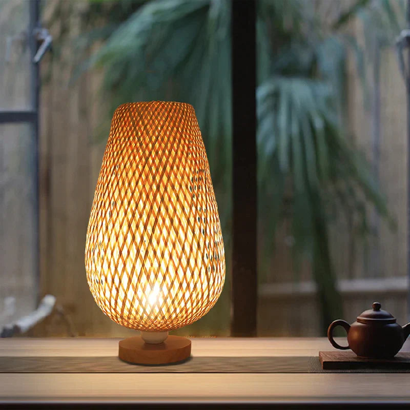 EcoBambooCraft - Vintage Bamboe Handgemaakte Lampen voor Stijlvol Interieur