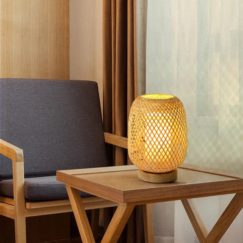 EcoBambooCraft - Vintage Bamboe Handgemaakte Lampen voor Stijlvol Interieur