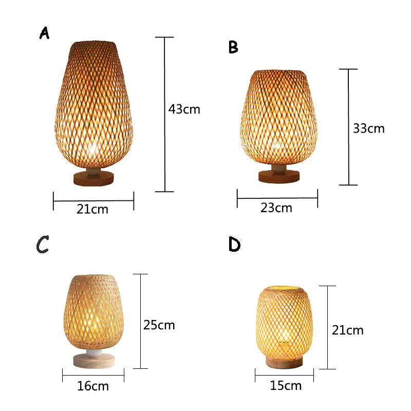 EcoBambooCraft - Vintage Bamboe Handgemaakte Lampen voor Stijlvol Interieur