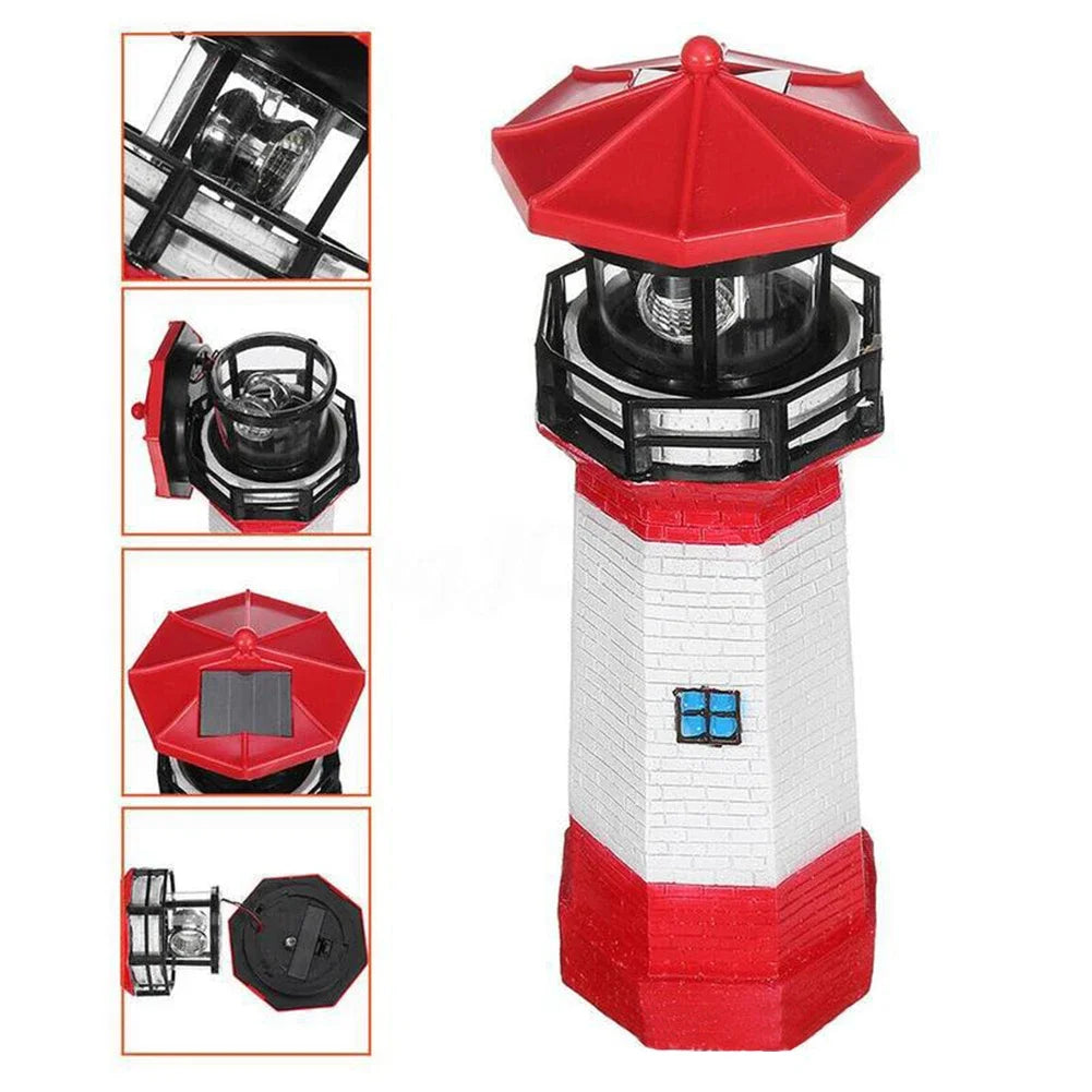 ShoreBeam - Vuurtoren LED Zonnelamp voor Buitenverlichting