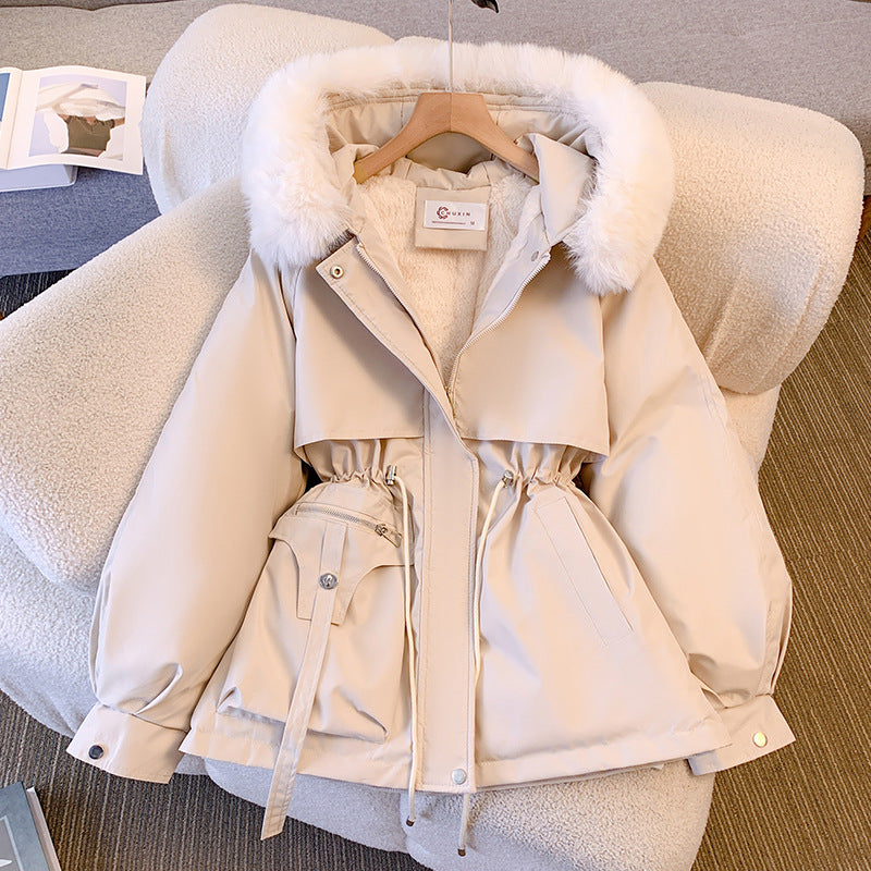 Elegante Lange Damesjas met Kunstbontkraag - Warme Wintermantel voor Koude Dagen