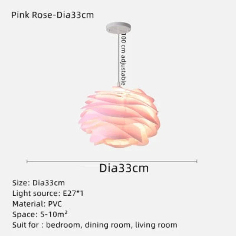 PetalGlow - Elegante Rozenkrans Plafondlamp voor Luxe Verlichting